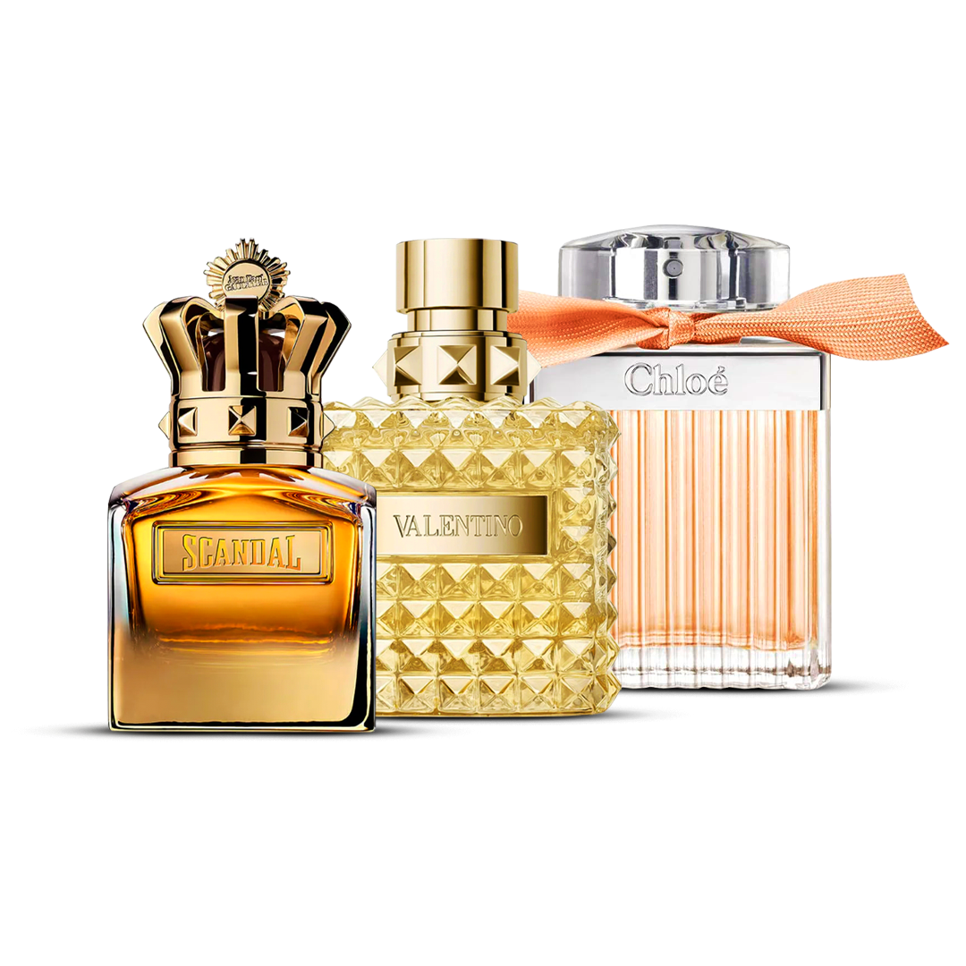 Combination of 3 women's perfumes – Scandal, Valentino Donna and Chloé [100 ml each]