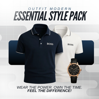Essential Style Pack – Polo Duo & Wristwatch
